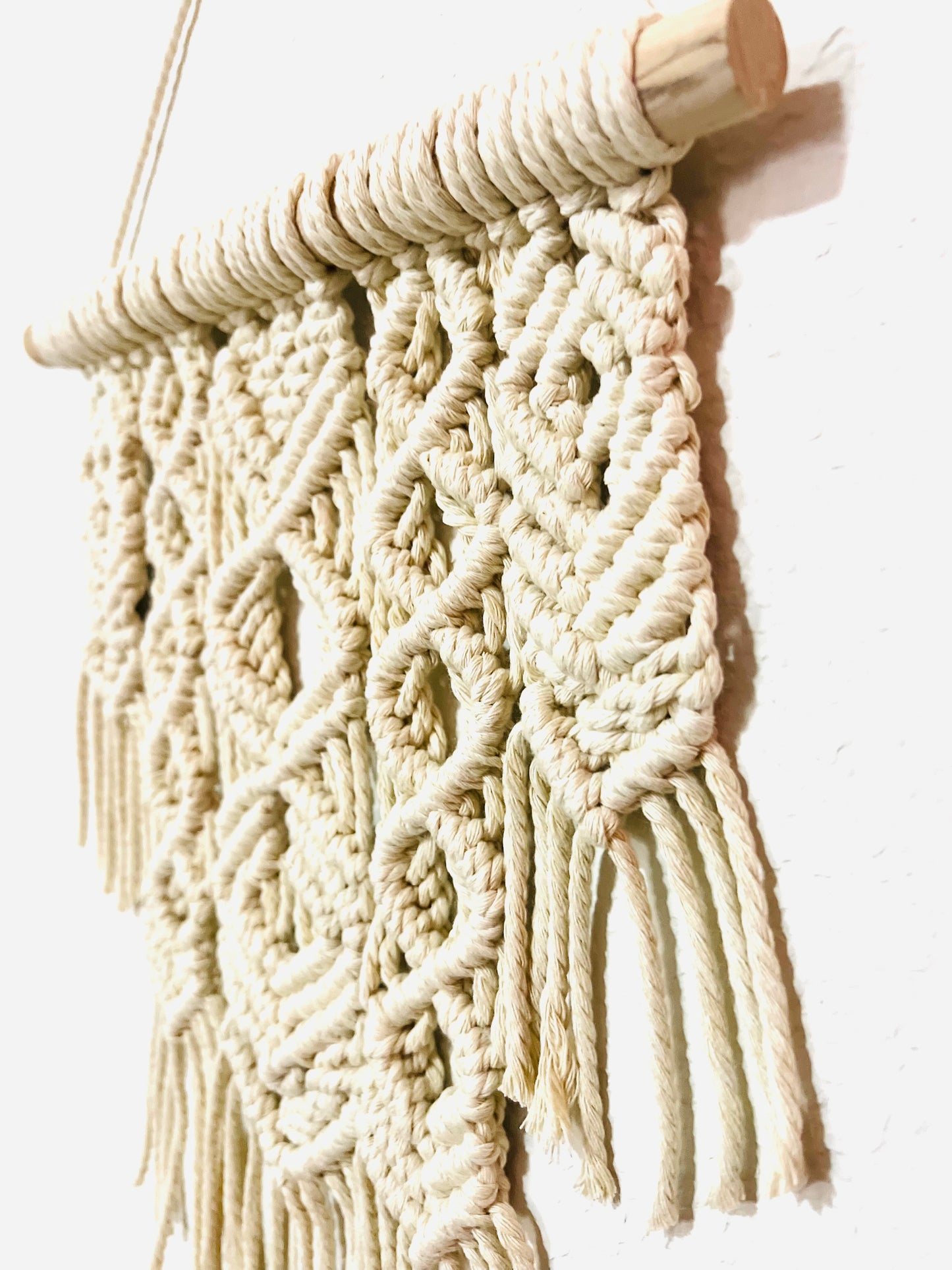 Cotton Rope Macrame, 12in X 15in