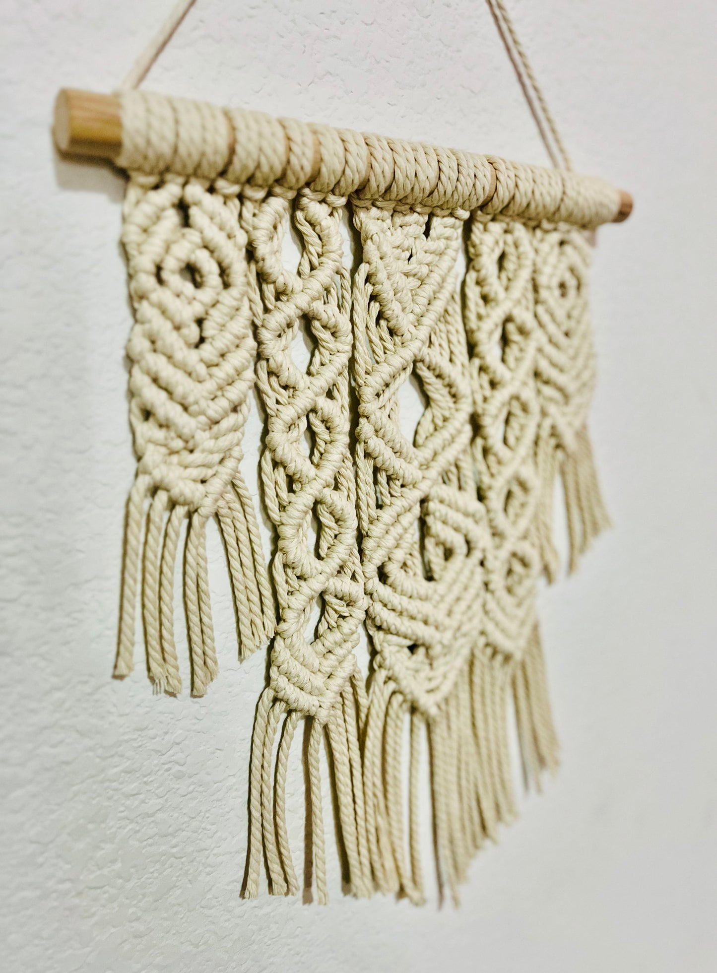 Cotton Rope Macrame, 12in X 15in