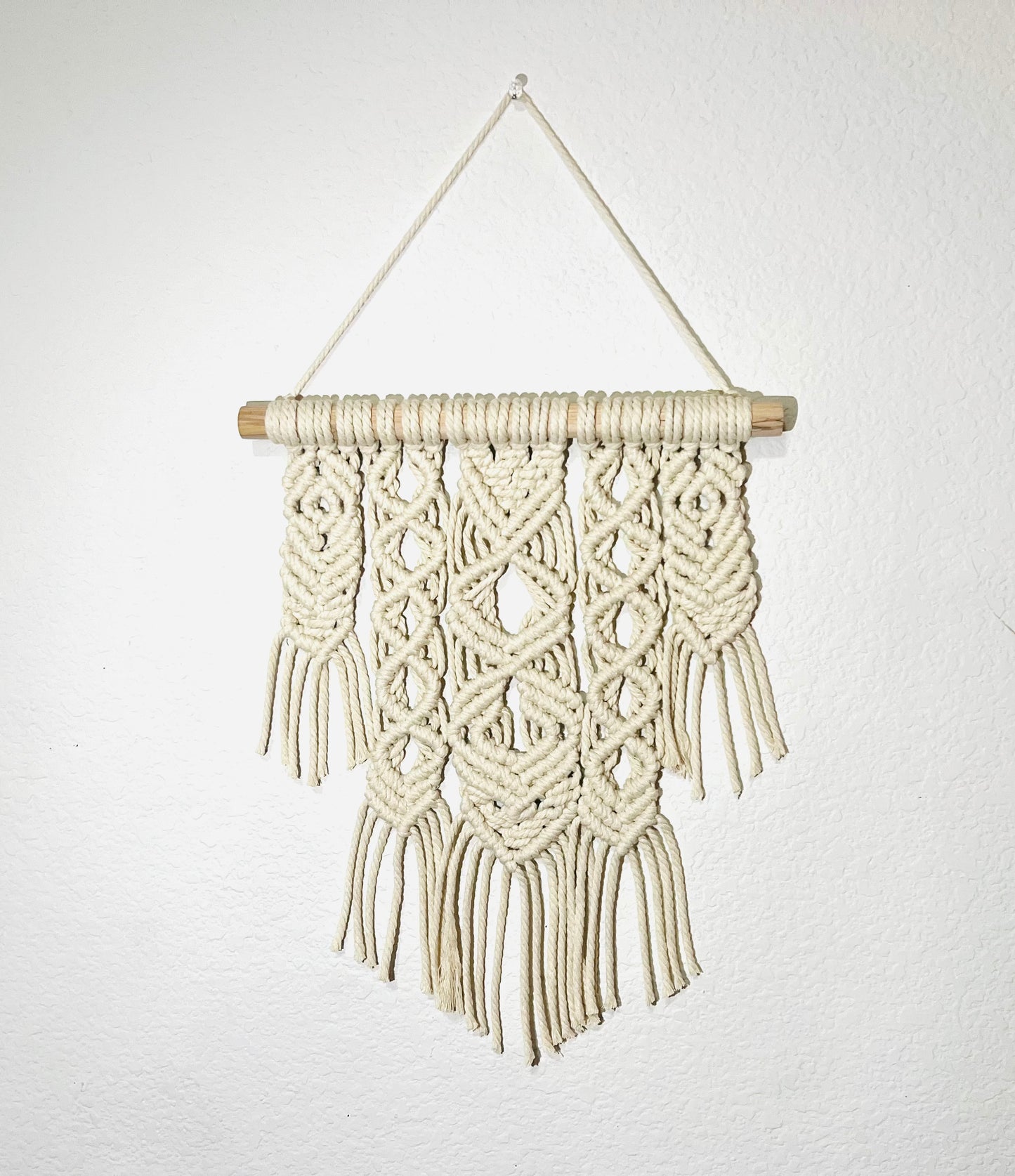 Cotton Rope Macrame, 12in X 15in