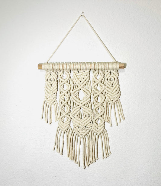 Cotton Rope Macrame, 12in X 15in
